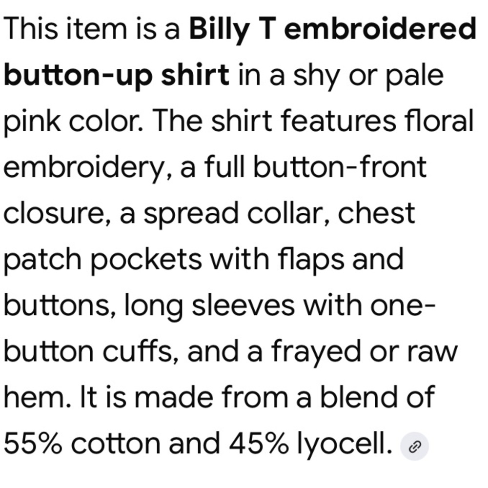 Billy T Lyocell/CottonEmbroidered Pink Women's Button up Frey Hem Boho - Picture 16 of 17